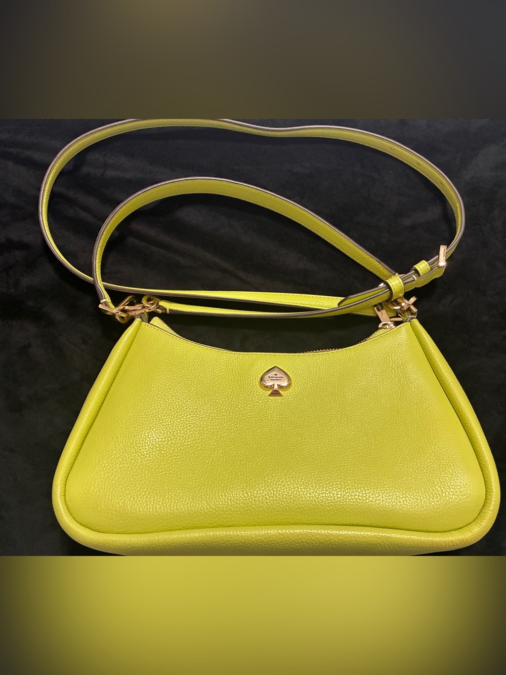 KATE SPADE Lime Slushy Convertible Kayla purse. EUC. Apx 10x4x6 Fun. Colorful - Picture 9 of 9
